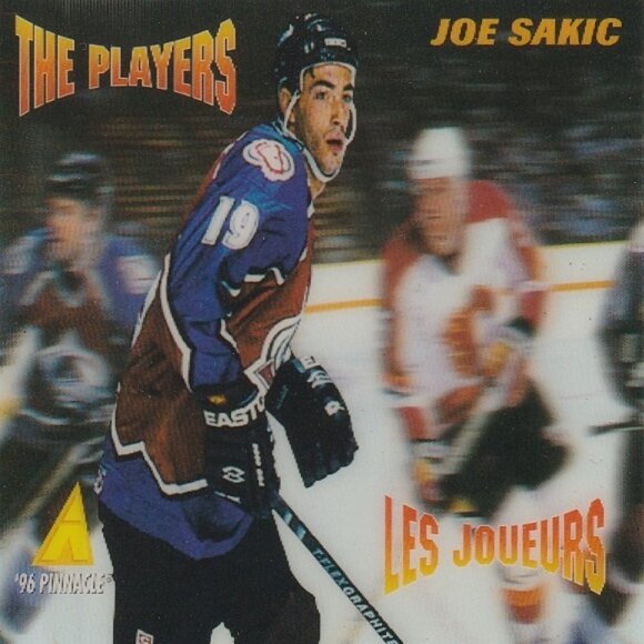Joe Sakic (Colorado Avalanche) 1996 Pinnacle MaDonalds Series Checklist Card - Picture 1 of 2
